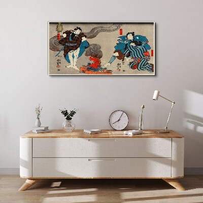 Traditional style bonfire scene Print on canvas