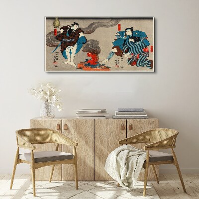 Traditional style bonfire scene Print on canvas