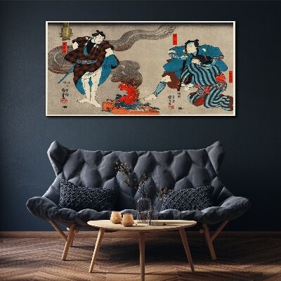 Traditional style bonfire scene Print on canvas