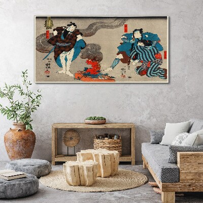 Traditional style bonfire scene Print on canvas