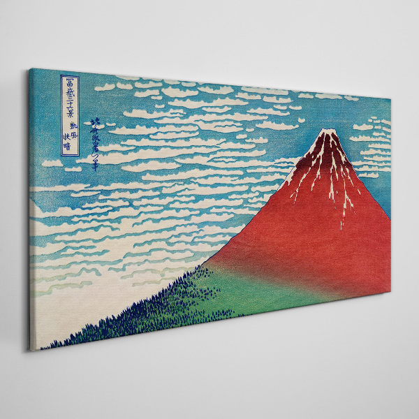Mount Fuji in the clouds Print on canvas