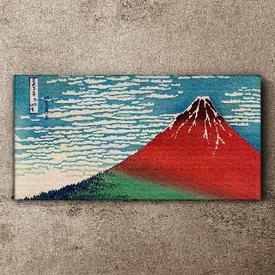 Mount Fuji in the clouds Print on canvas