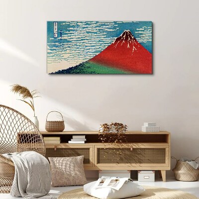 Mount Fuji in the clouds Print on canvas