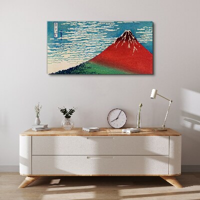 Mount Fuji in the clouds Print on canvas