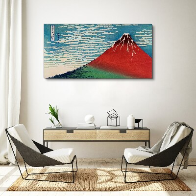 Mount Fuji in the clouds Print on canvas