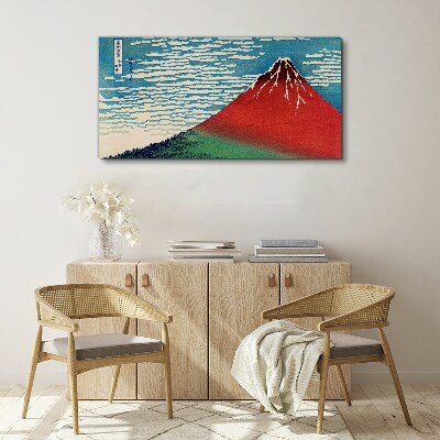 Mount Fuji in the clouds Print on canvas