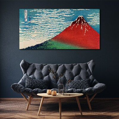 Mount Fuji in the clouds Print on canvas