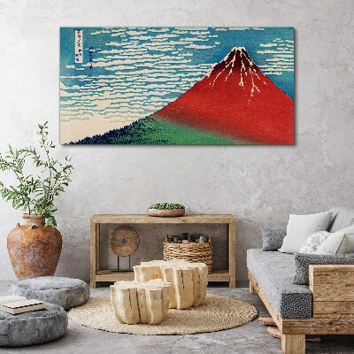 Mount Fuji in the clouds Print on canvas