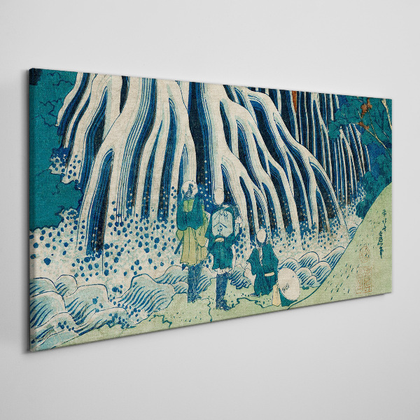 Under the tree in a winter scenery Print on canvas
