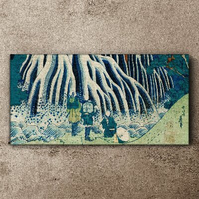 Under the tree in a winter scenery Print on canvas