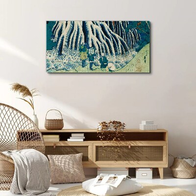 Under the tree in a winter scenery Print on canvas