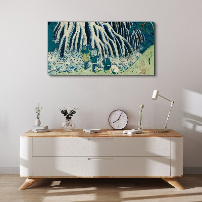 Under the tree in a winter scenery Print on canvas