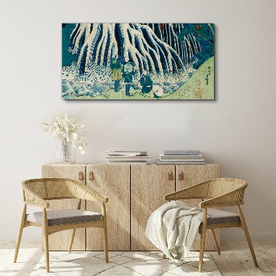Under the tree in a winter scenery Print on canvas