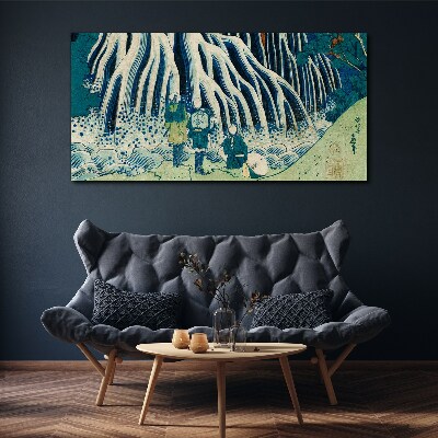 Under the tree in a winter scenery Print on canvas