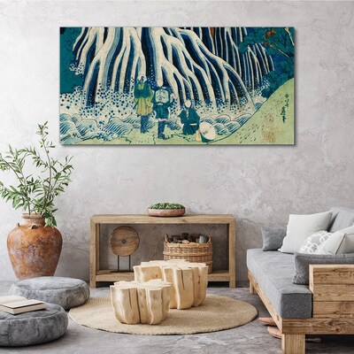 Under the tree in a winter scenery Print on canvas