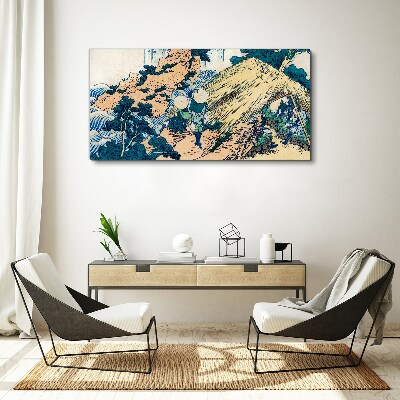 Japanese Village Scene Print on canvas