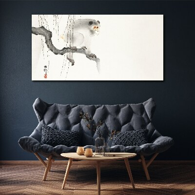 Master Monkey on a Branch Canvas wall art