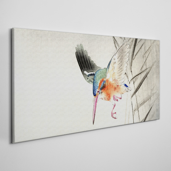 The joyful flight of the kingfisher Print on canvas