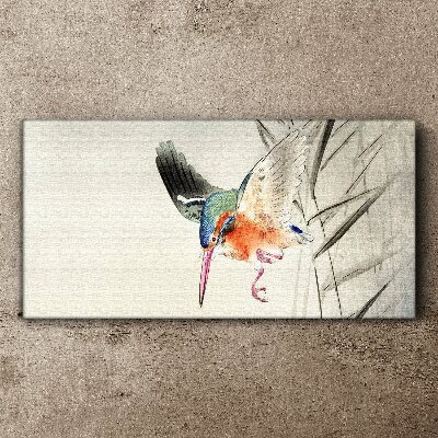 The joyful flight of the kingfisher Print on canvas