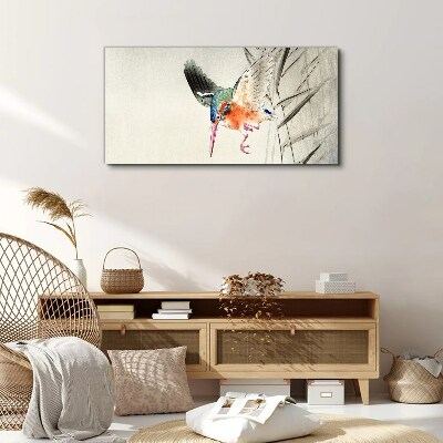 The joyful flight of the kingfisher Print on canvas