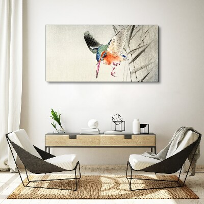 The joyful flight of the kingfisher Print on canvas