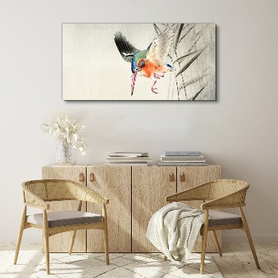 The joyful flight of the kingfisher Print on canvas