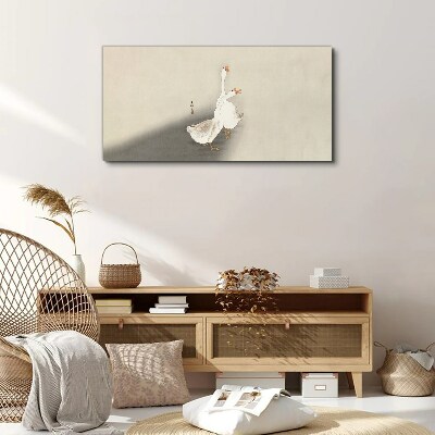 Geese on a minimalist background Canvas wall art