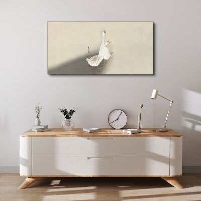 Geese on a minimalist background Canvas wall art