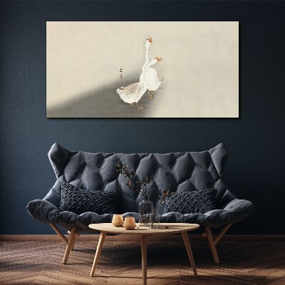 Geese on a minimalist background Canvas wall art