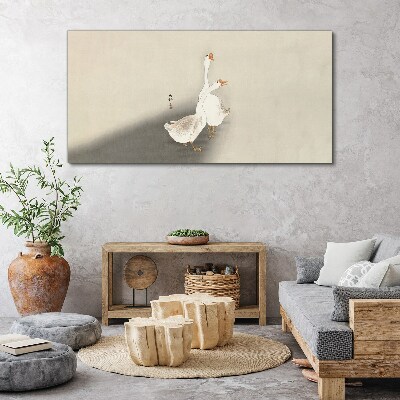 Geese on a minimalist background Canvas wall art