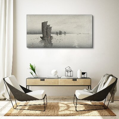 A peaceful journey on the waters Print on canvas