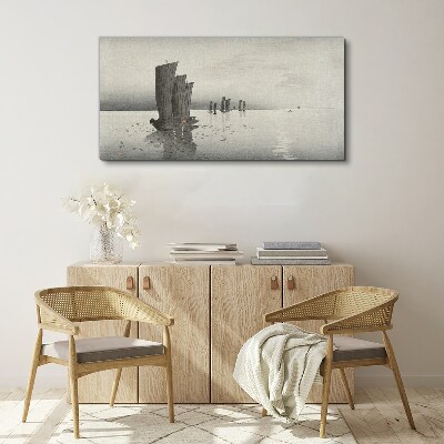 A peaceful journey on the waters Print on canvas