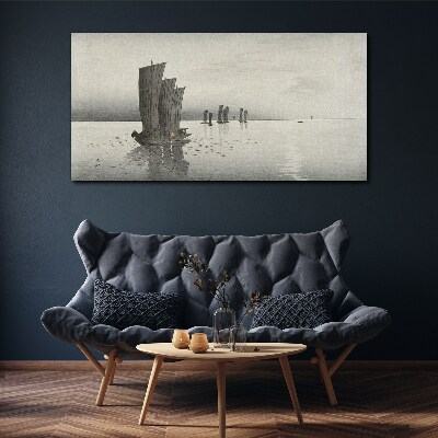 A peaceful journey on the waters Print on canvas