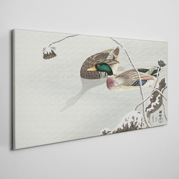 A peaceful scene with ducks Print on canvas
