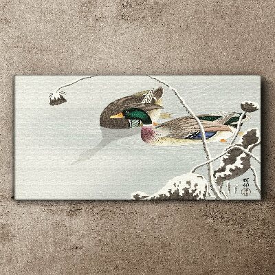 A peaceful scene with ducks Print on canvas