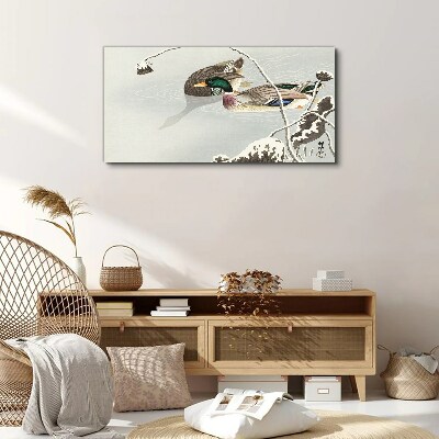 Animals birds water Canvas Wall art