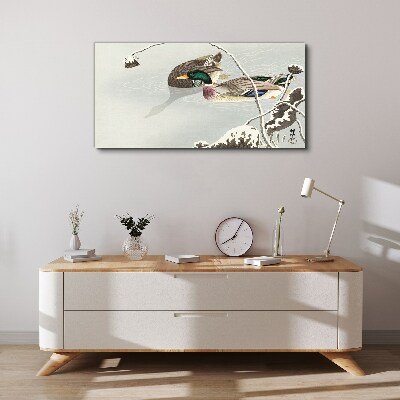 A peaceful scene with ducks Print on canvas