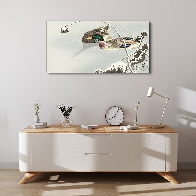 Animals birds water Canvas Wall art