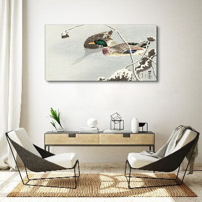 A peaceful scene with ducks Print on canvas