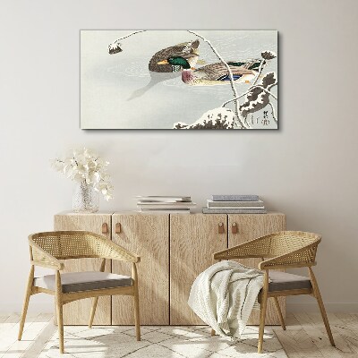 A peaceful scene with ducks Print on canvas
