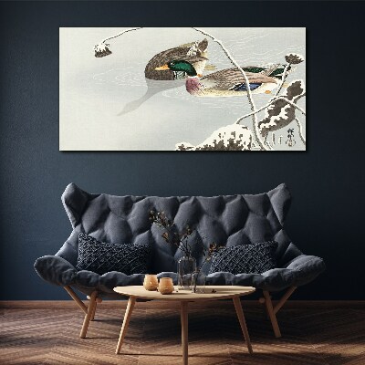 A peaceful scene with ducks Print on canvas