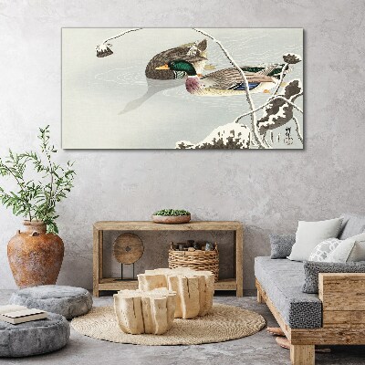 Animals birds water Canvas Wall art