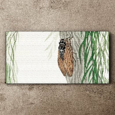 Chirping in the green Canvas wall art