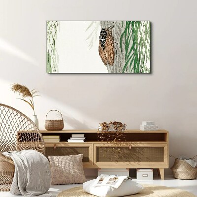 Chirping in the green Canvas wall art