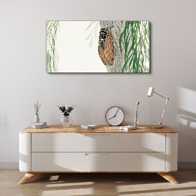 Chirping in the green Canvas wall art