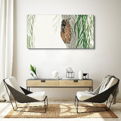 Chirping in the green Canvas wall art