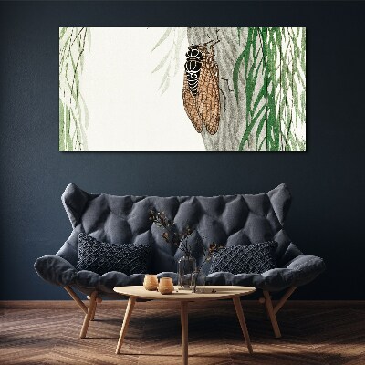 Chirping in the green Canvas wall art