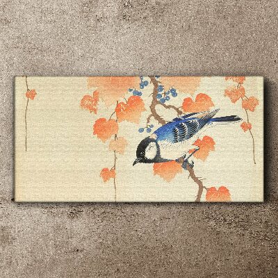 Bird on a vine background Print on canvas