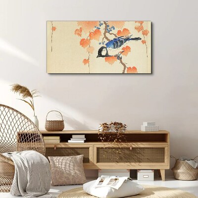 Bird on a vine background Print on canvas