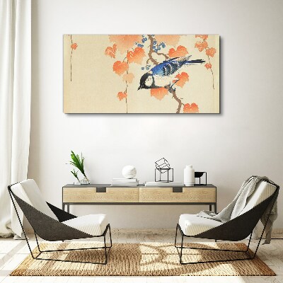 Bird on a vine background Print on canvas